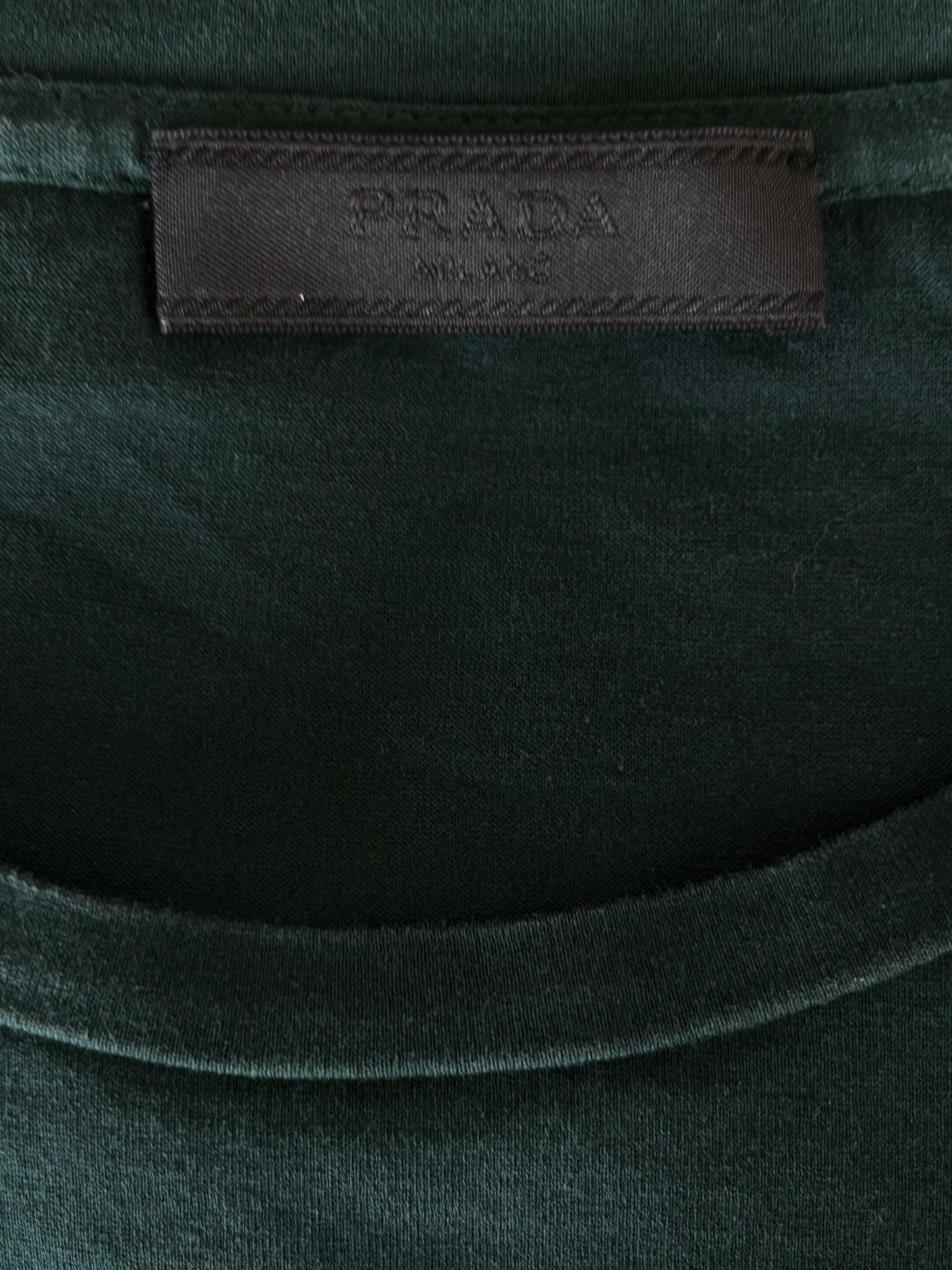 Prada Green & Black Logo T-Shirt