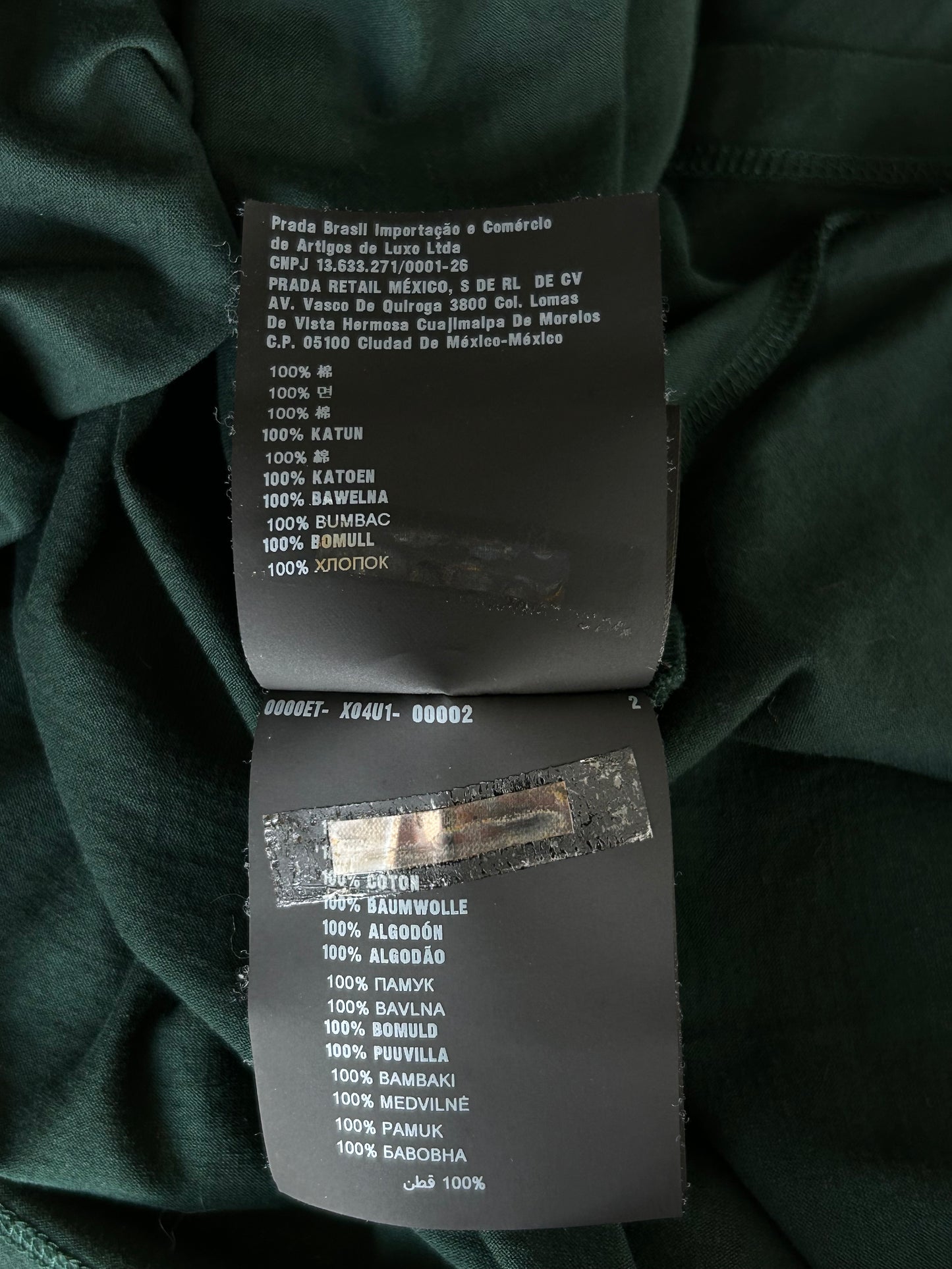 Prada Green & Black Logo T-Shirt