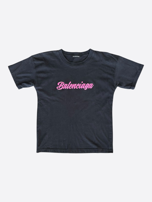 Balenciaga Black & Pink Barbie Logo Women's T-Shirt