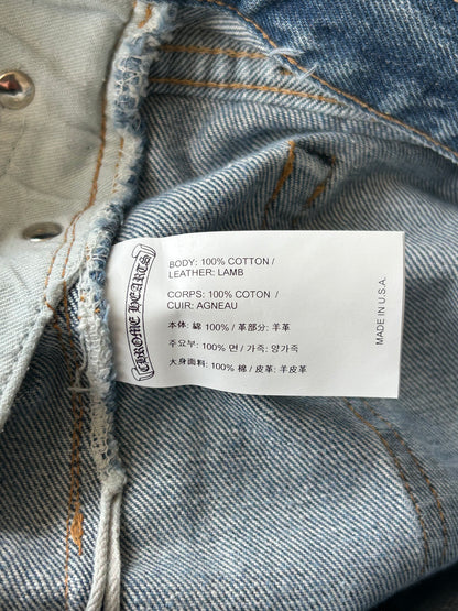 Chrome Hearts Levi's Blue & Black Cross Patch Jeans