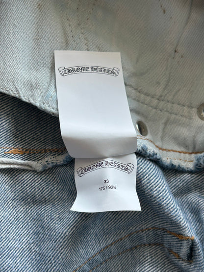 Chrome Hearts Levi's Blue & Black Cross Patch Jeans