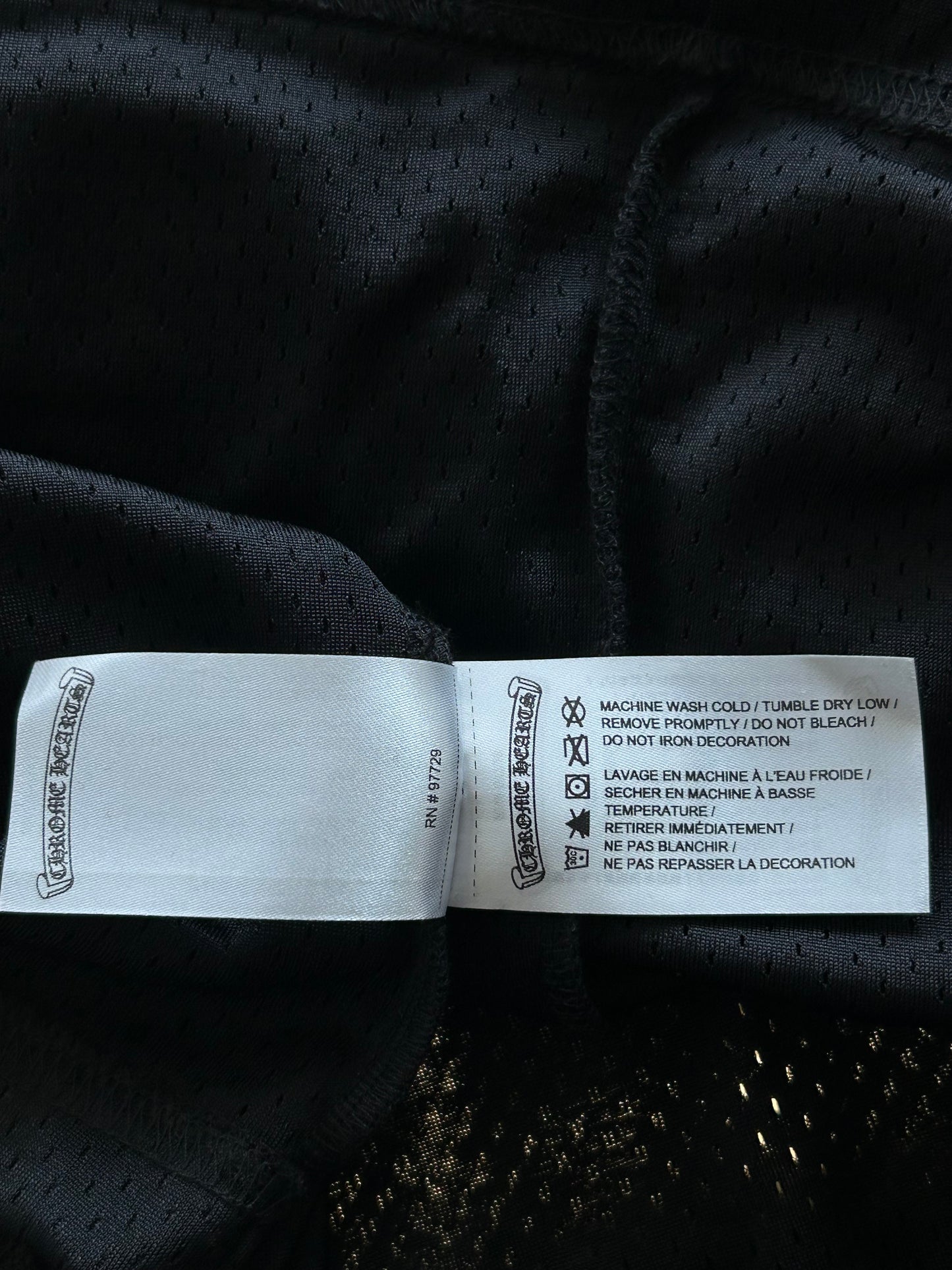 Chrome Hearts Black & White Logo Mesh Jersey