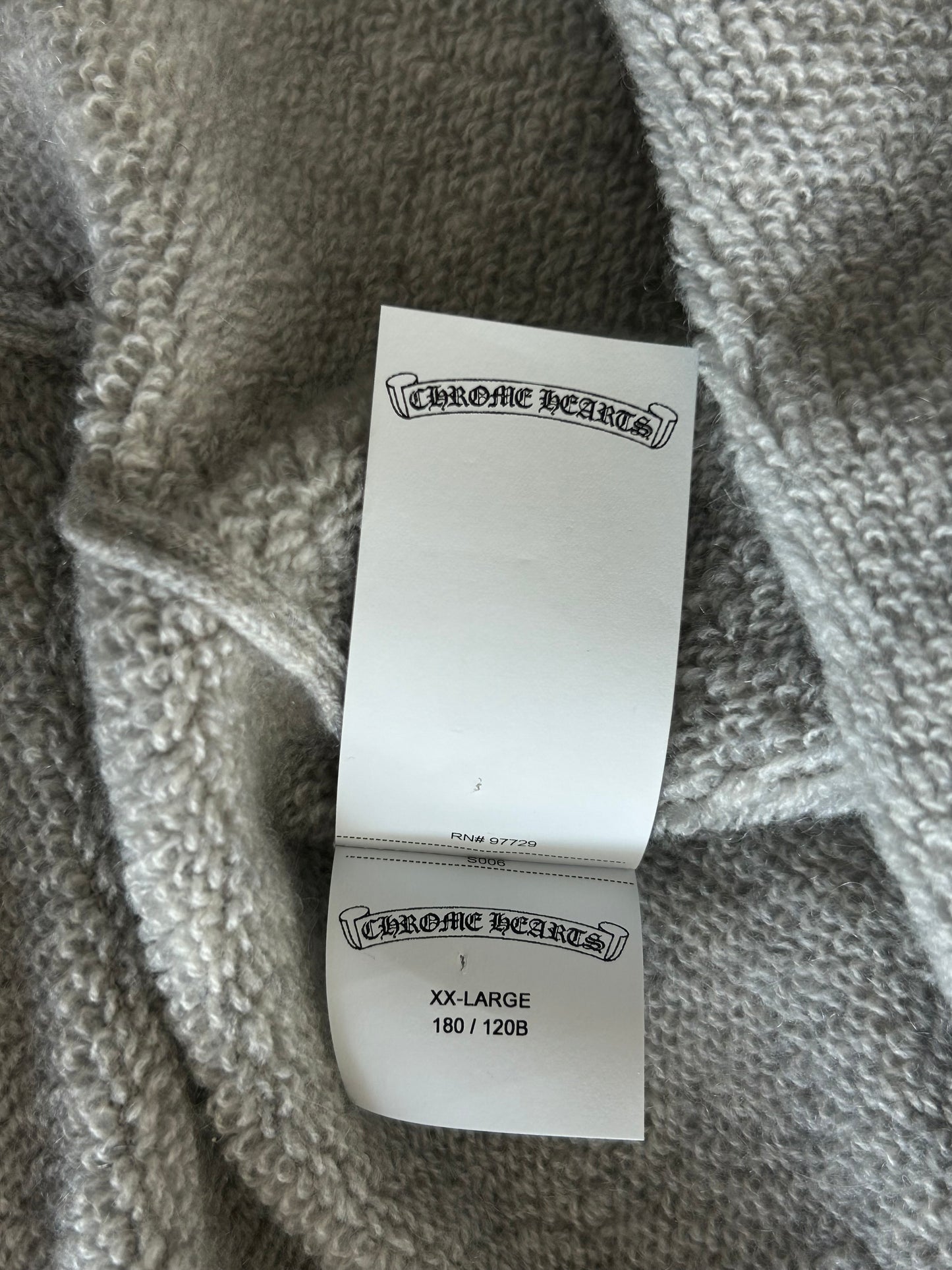 Chrome Hearts Grey & Black Embroidered Cashmere Sweater