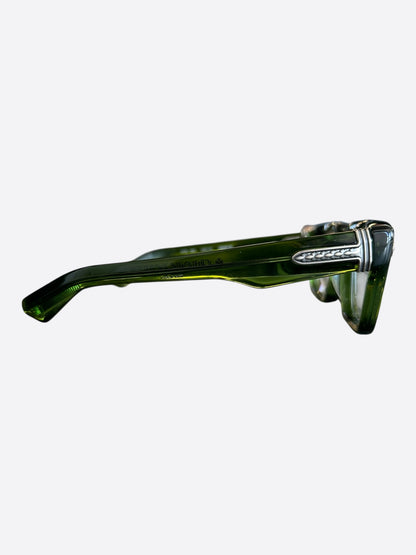 Chrome Hearts Green & Silver Gnarlin Glasses