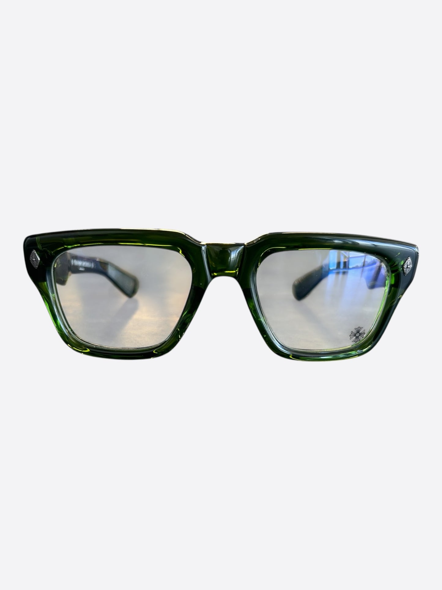 Chrome Hearts Green & Silver Gnarlin Glasses