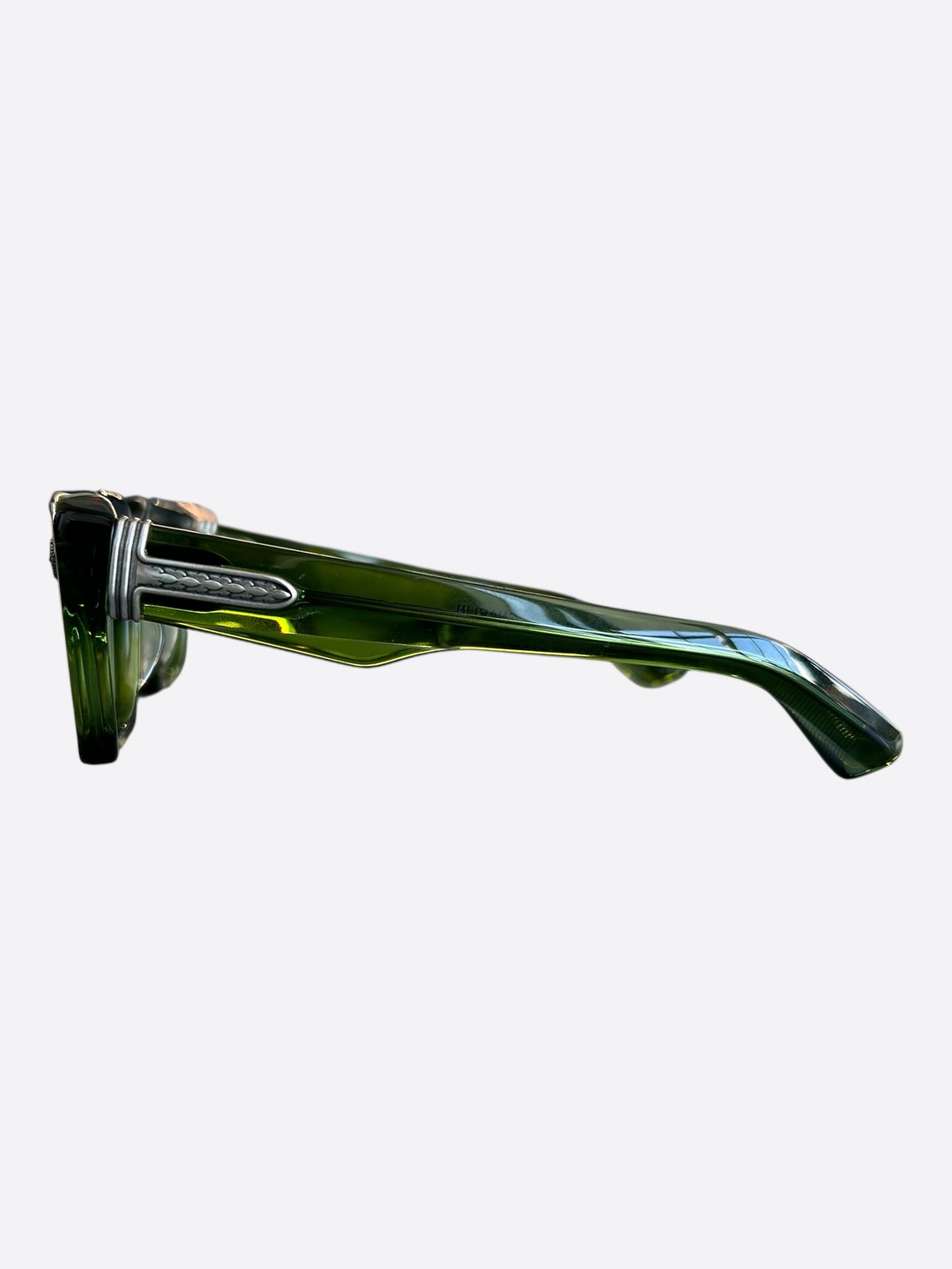 Chrome Hearts Green & Silver Gnarlin Glasses