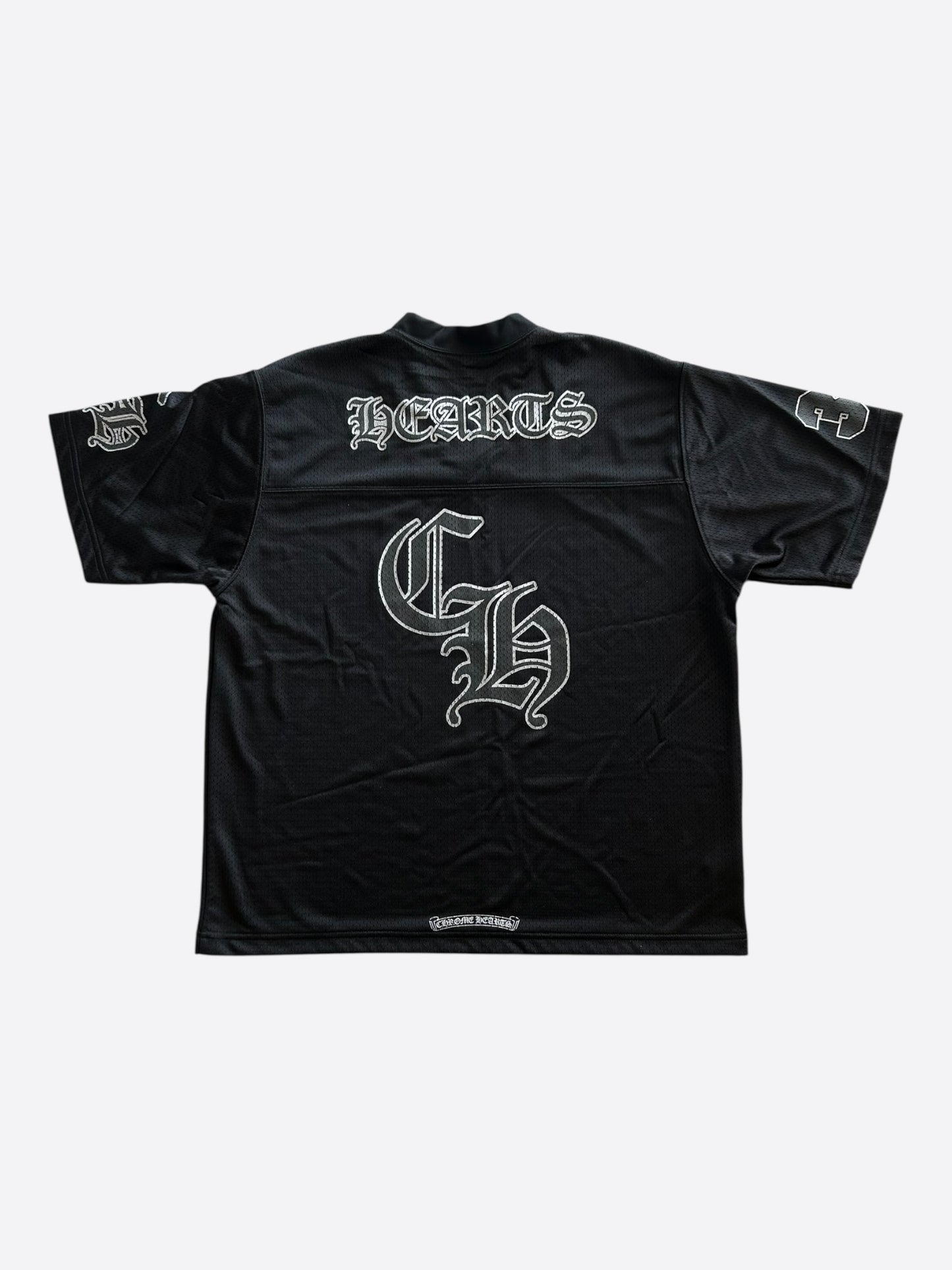 Chrome Hearts Black & White Logo Mesh Jersey