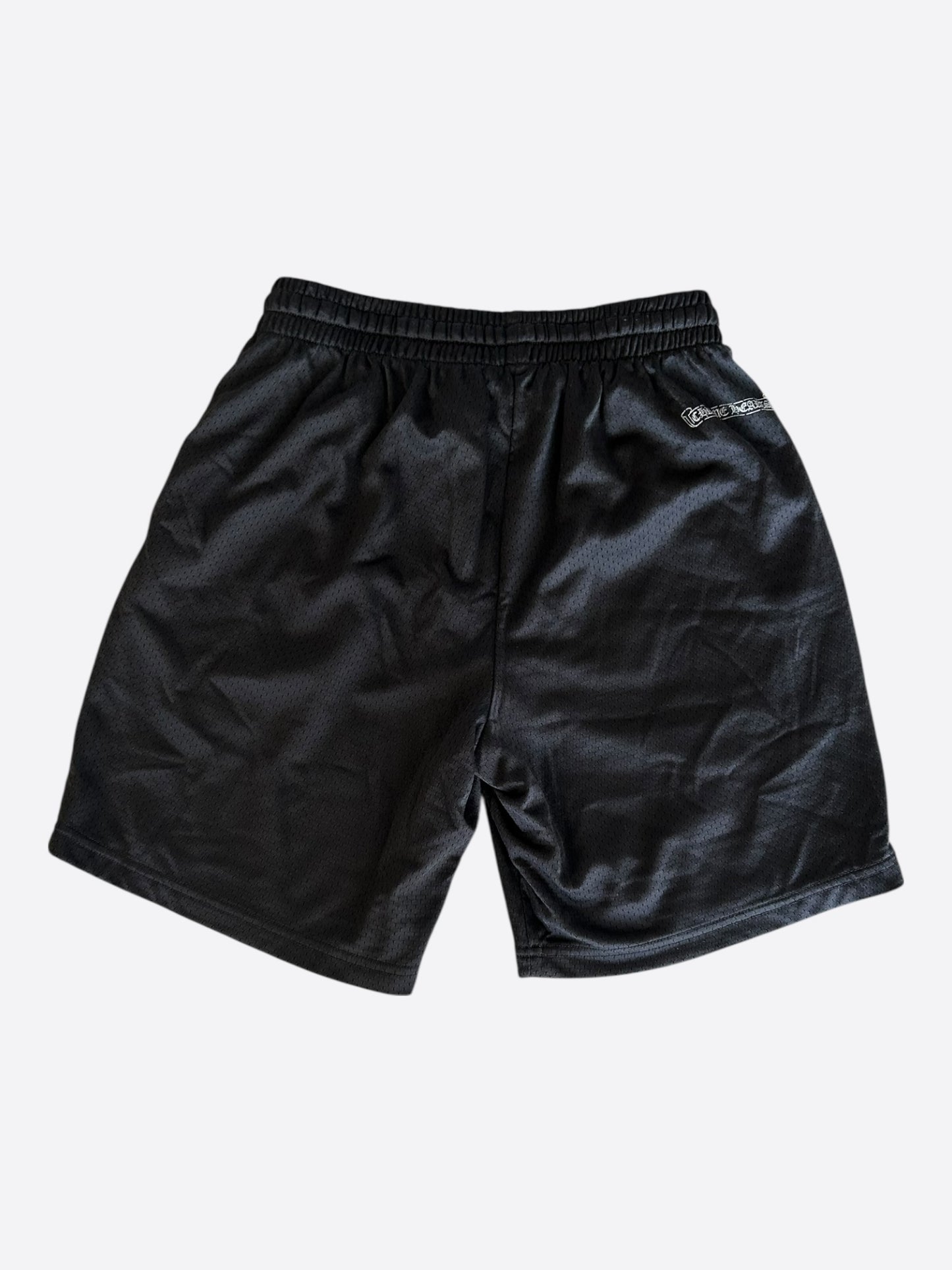 Chrome Hearts Black & White Logo Mesh Shorts