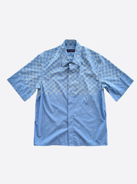 Louis Vuitton Blue LV Spread Damier Button Up Shirt