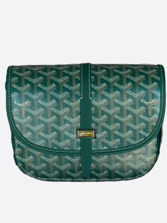 Goyard Green Goyardine Belvedere Messenger Bag