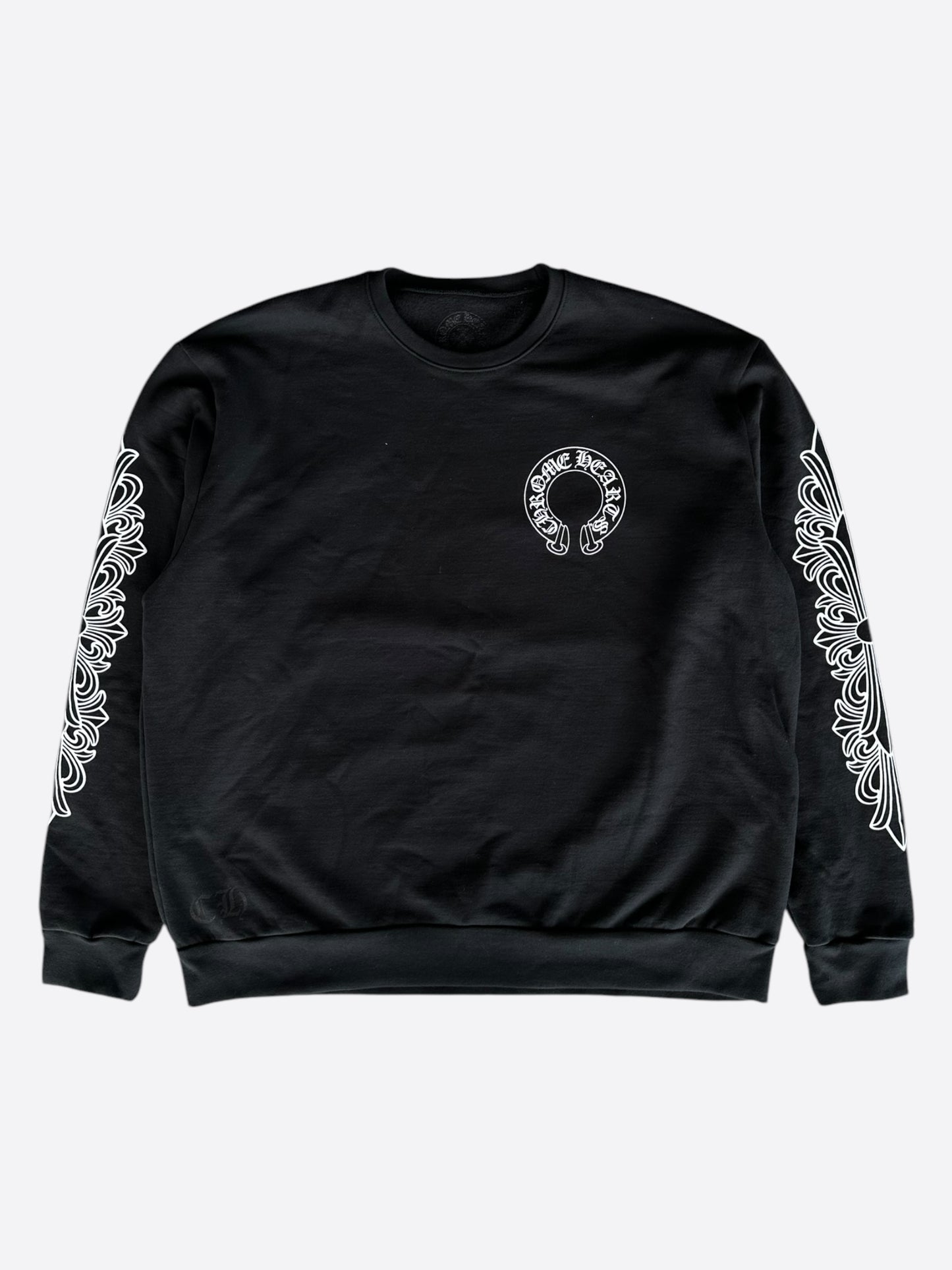 Chrome Hearts Black & White Horseshoe Logo Sweater