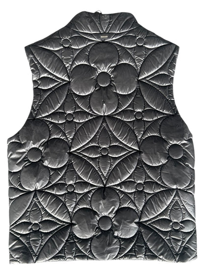 Louis Vuitton Black Flower Monogram Puffer Vest
