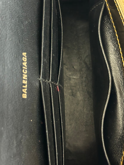 Balenciaga Gold Hourglass Wallet On Chain Bag