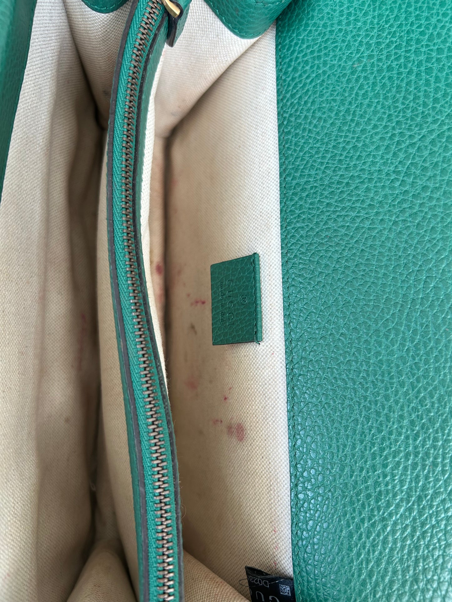 Gucci Green Leather Dionysus Small Shoulder Bag