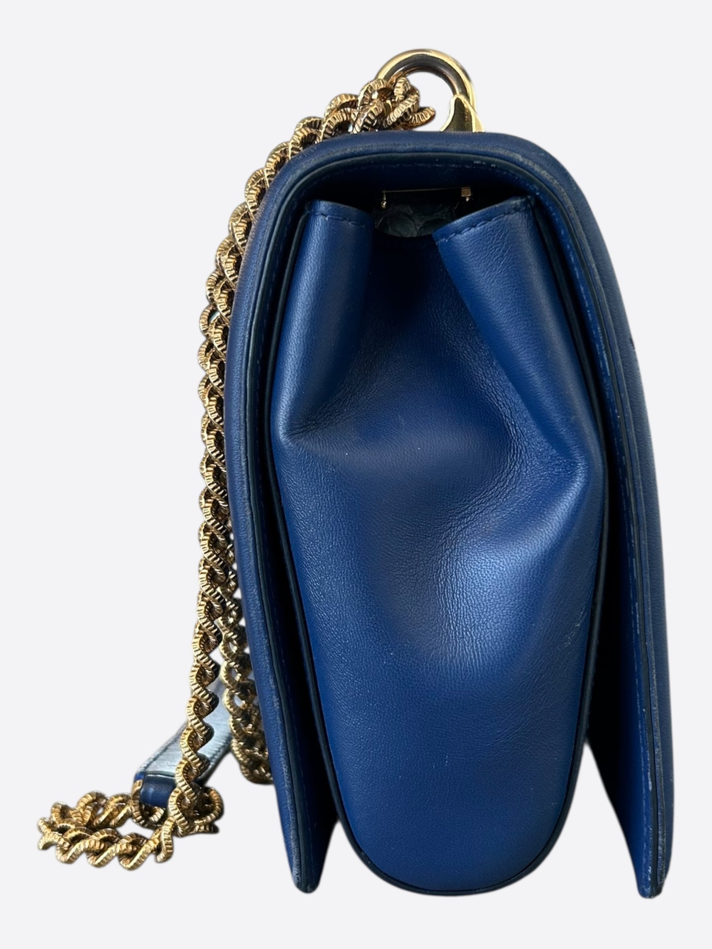 Dolce & Gabbana Blue Quilted Devotion Bag