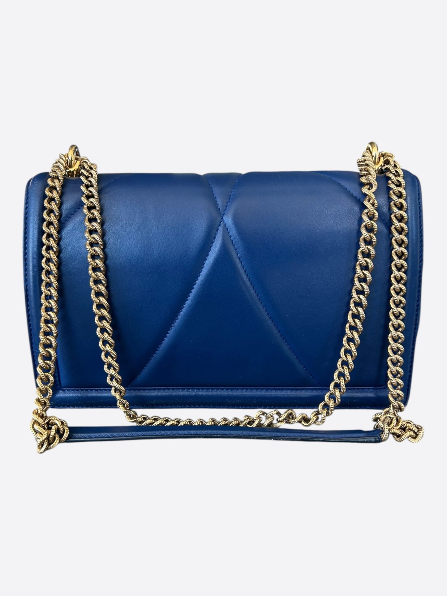 Dolce & Gabbana Blue Quilted Devotion Bag