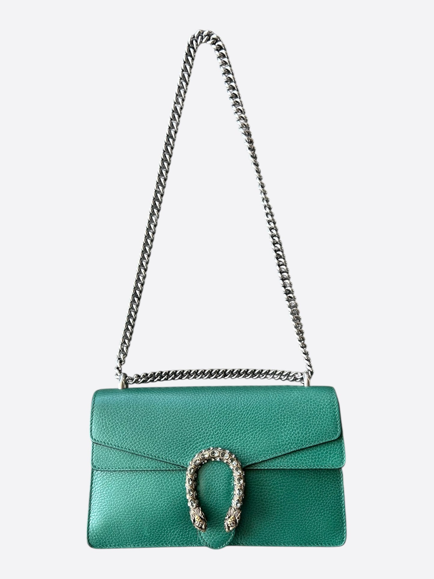 Gucci Green Leather Dionysus Small Shoulder Bag