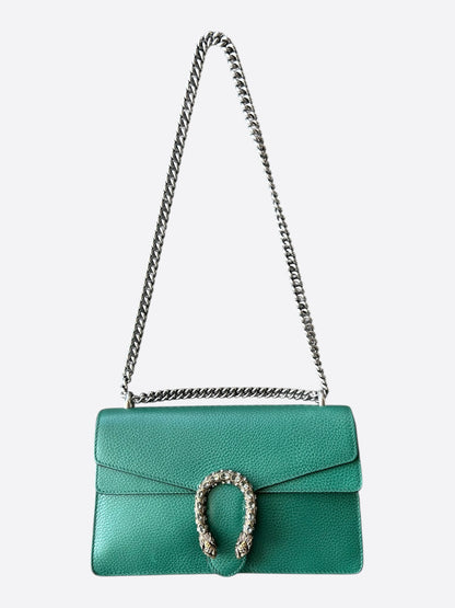 Gucci Green Leather Dionysus Small Shoulder Bag