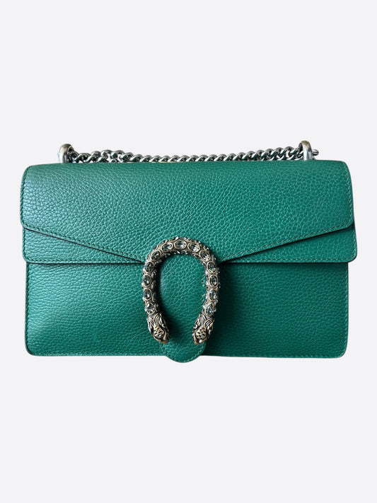 Gucci Green Leather Dionysus Small Shoulder Bag