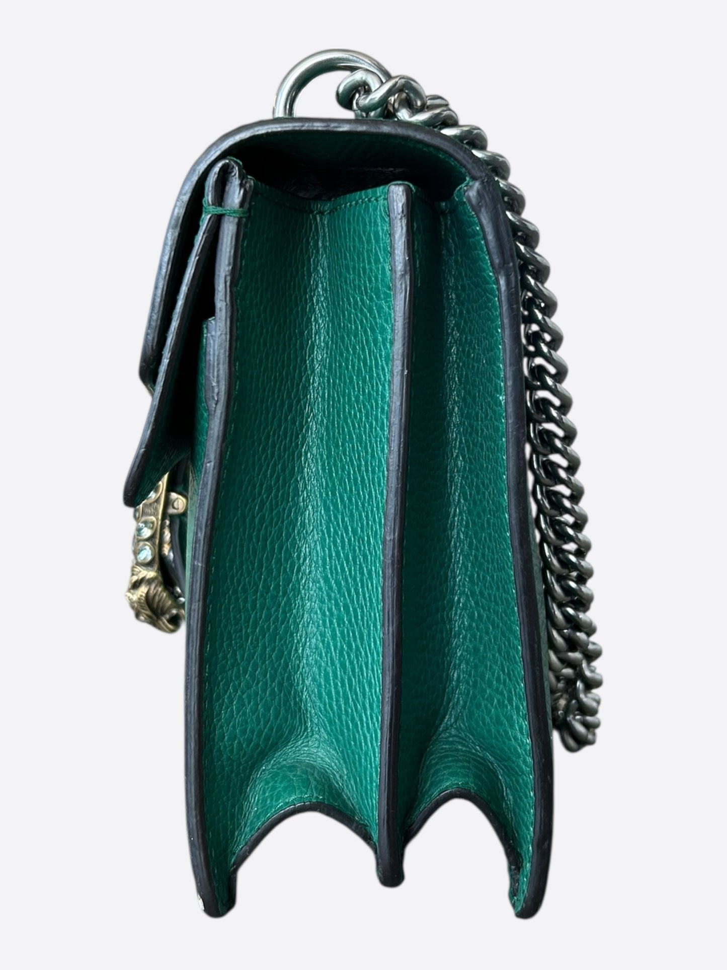 Gucci Green Leather Dionysus Small Shoulder Bag