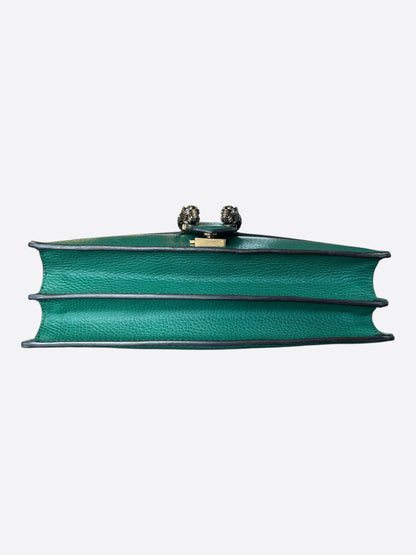 Gucci Green Leather Dionysus Small Shoulder Bag