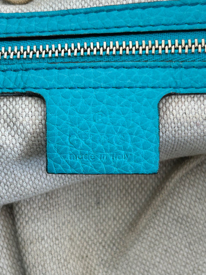 Gucci Blue GG Leather Soho Chain Shoulder Bag