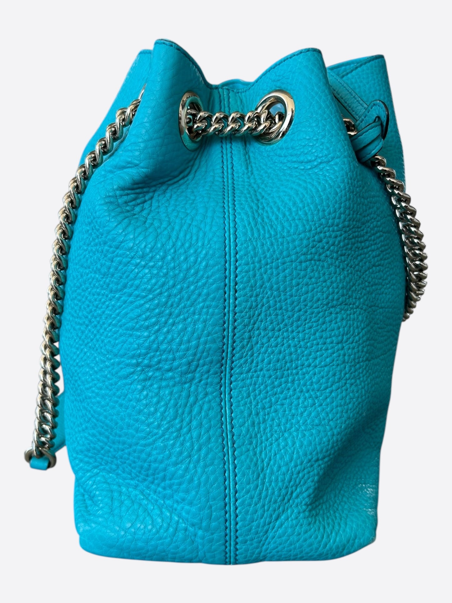 Gucci Blue GG Leather Soho Chain Shoulder Bag