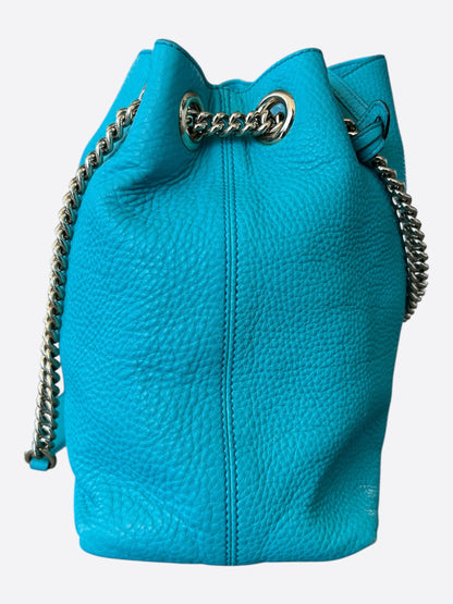 Gucci Blue GG Leather Soho Chain Shoulder Bag