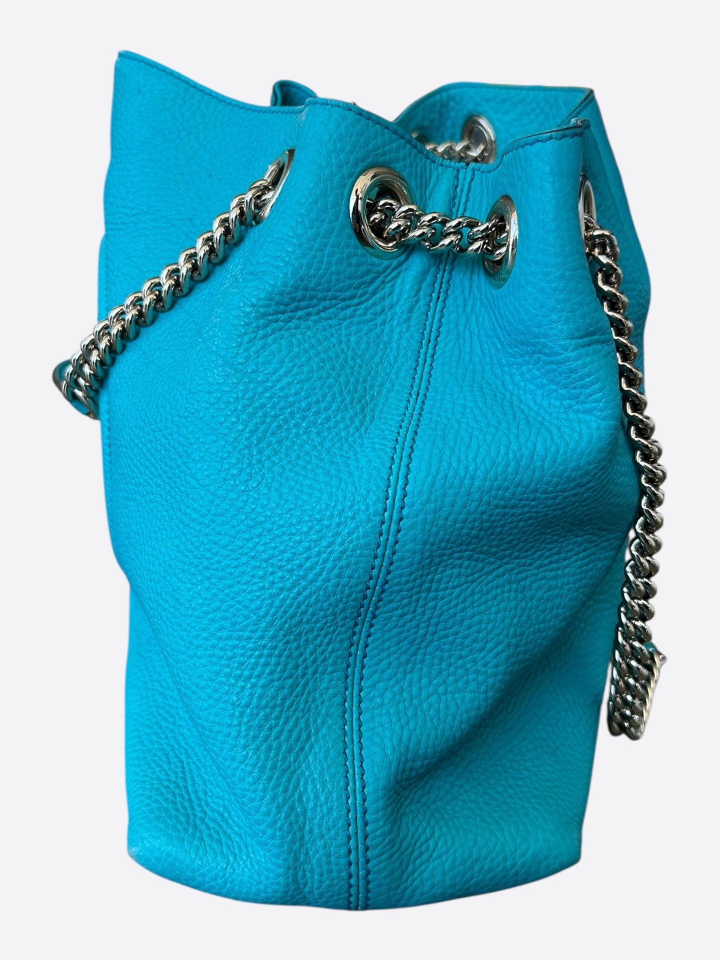 Gucci Blue GG Leather Soho Chain Shoulder Bag