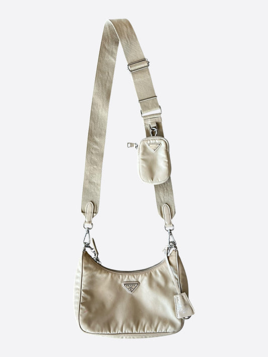 Prada Desert Beige Re-Edition 2005 Nylon Bag