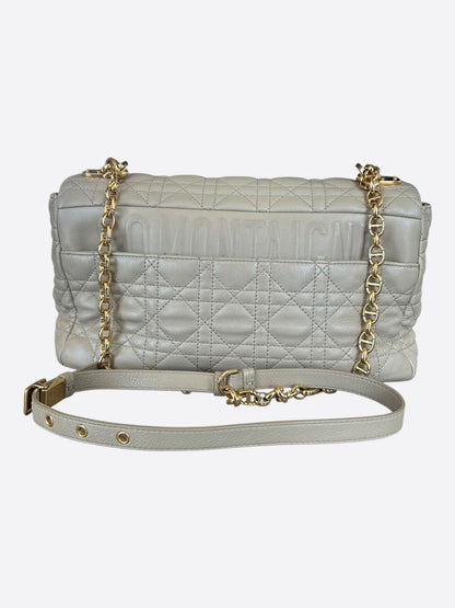 Dior Beige Cannage Caro Large Shoulder Bag