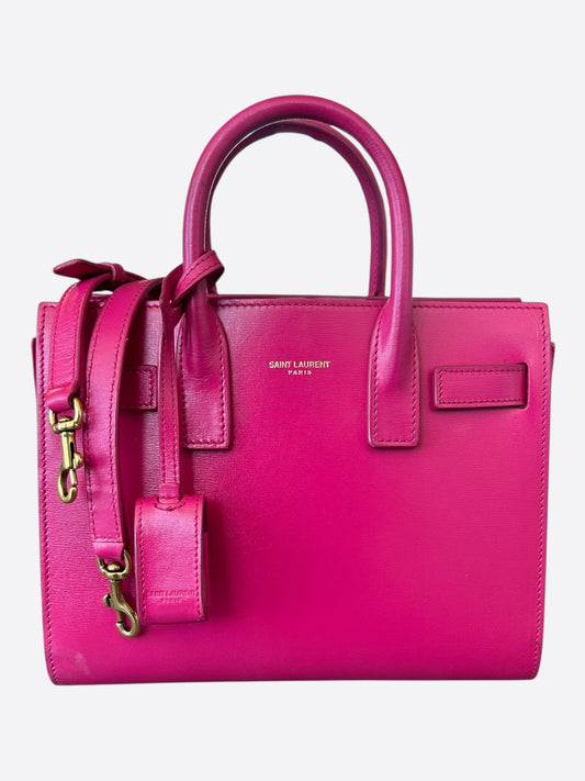 Saint Laurent Fucshia Pink Sac De Jour Nano Tote