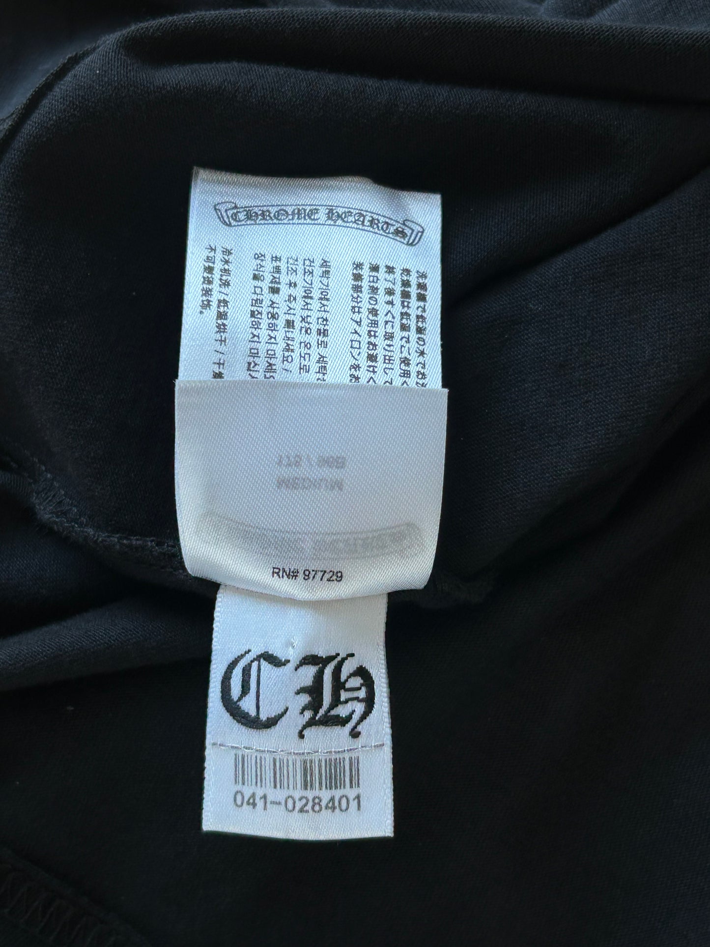 Chrome Hearts Yungblud Black & White Foti Cross Logo T-Shirt