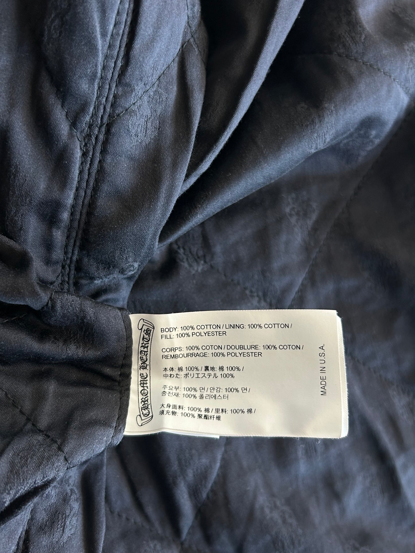Chrome Hearts Red & White Floral Padded Flannel Jacket