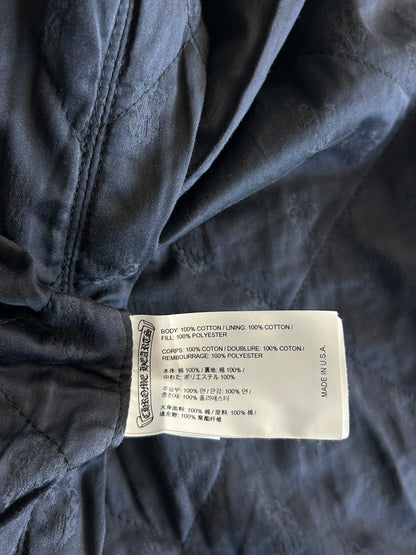 Chrome Hearts Red & White Floral Padded Flannel Jacket