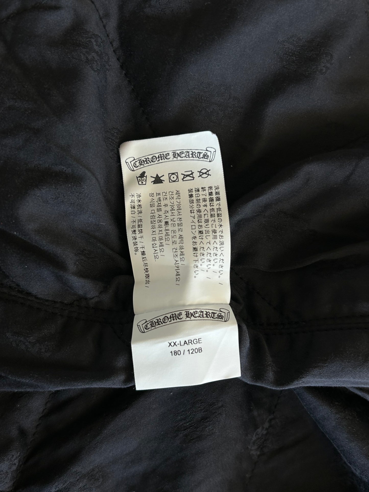 Chrome Hearts Red & White Floral Padded Flannel Jacket
