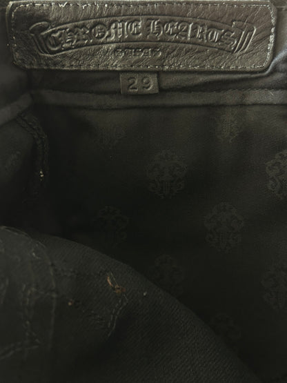 Chrome Hearts Black Cross Patch Pants