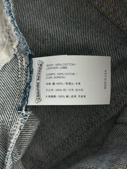 Chrome Hearts Levi's Blue & Black Cross Patch Jeans