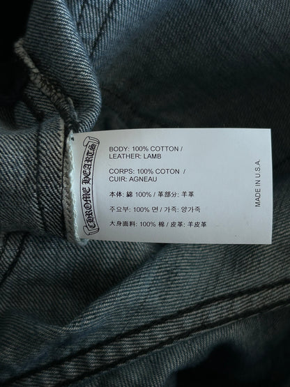 Chrome Hearts Blue & Black Cross Patch Jeans