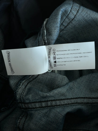 Chrome Hearts Blue & Black Cross Patch Jeans