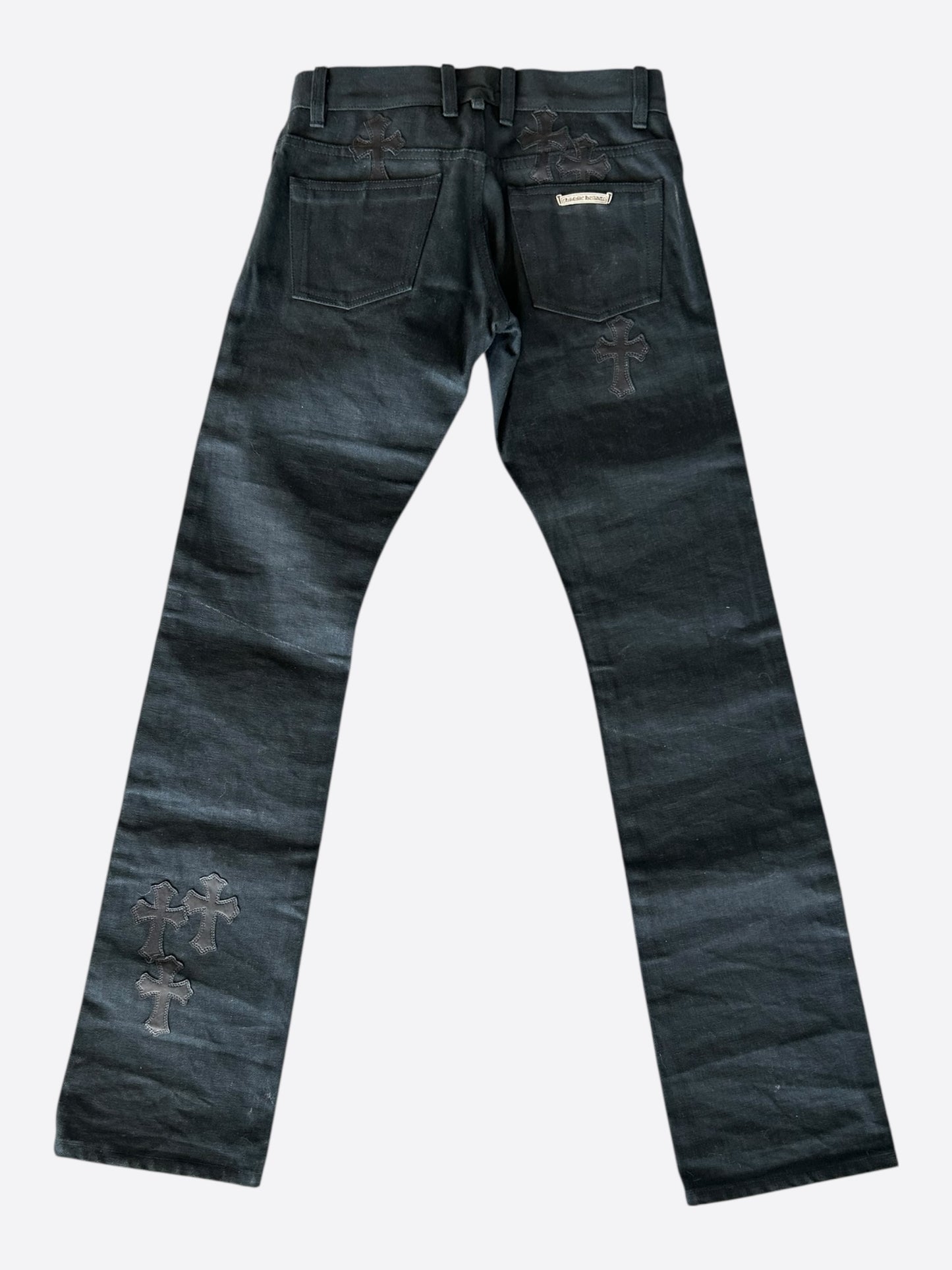 Chrome Hearts Black Cross Patch Pants