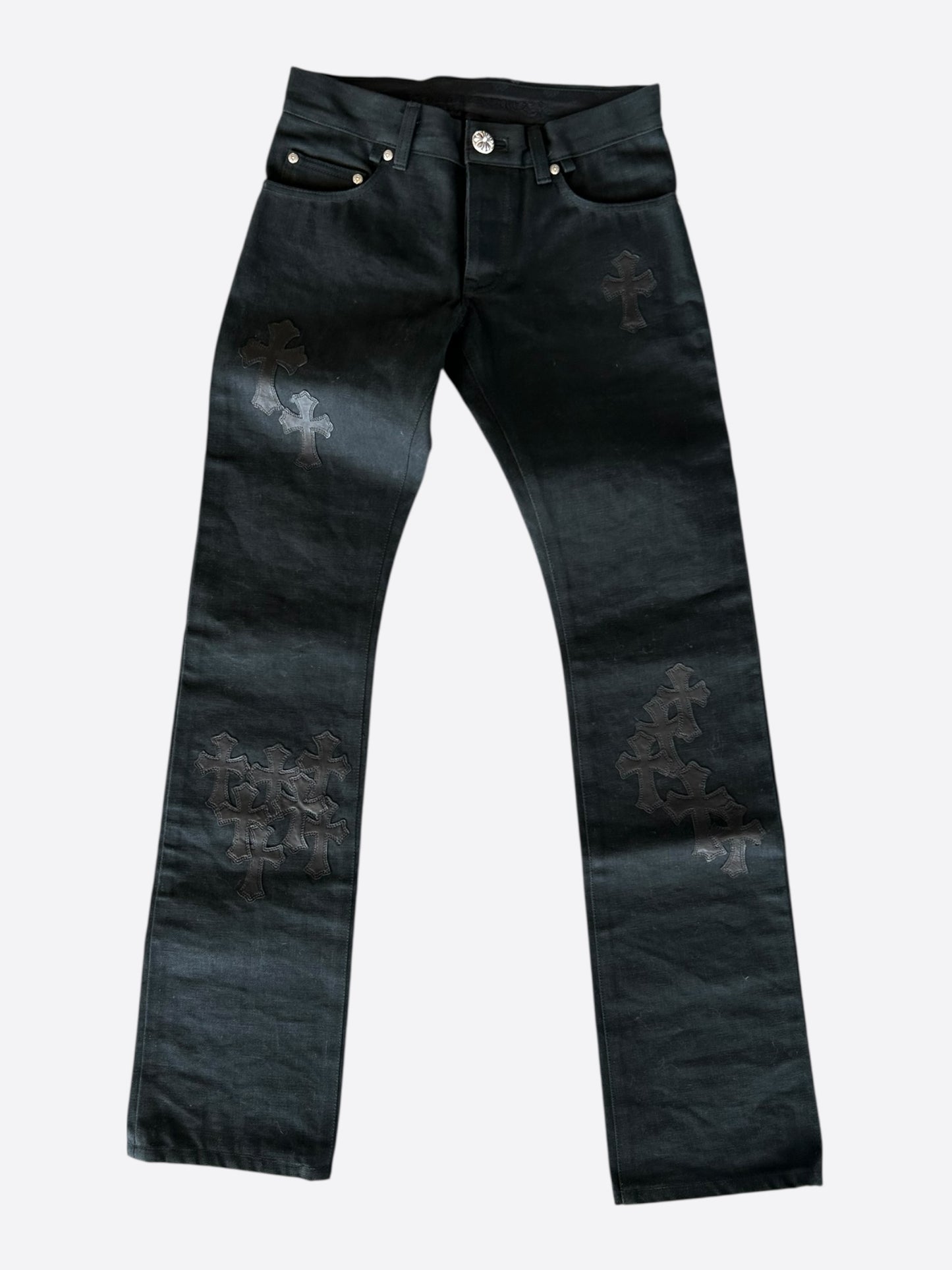 Chrome Hearts Black Cross Patch Pants