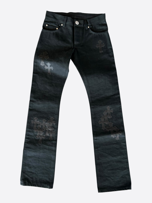 Chrome Hearts Black Cross Patch Pants