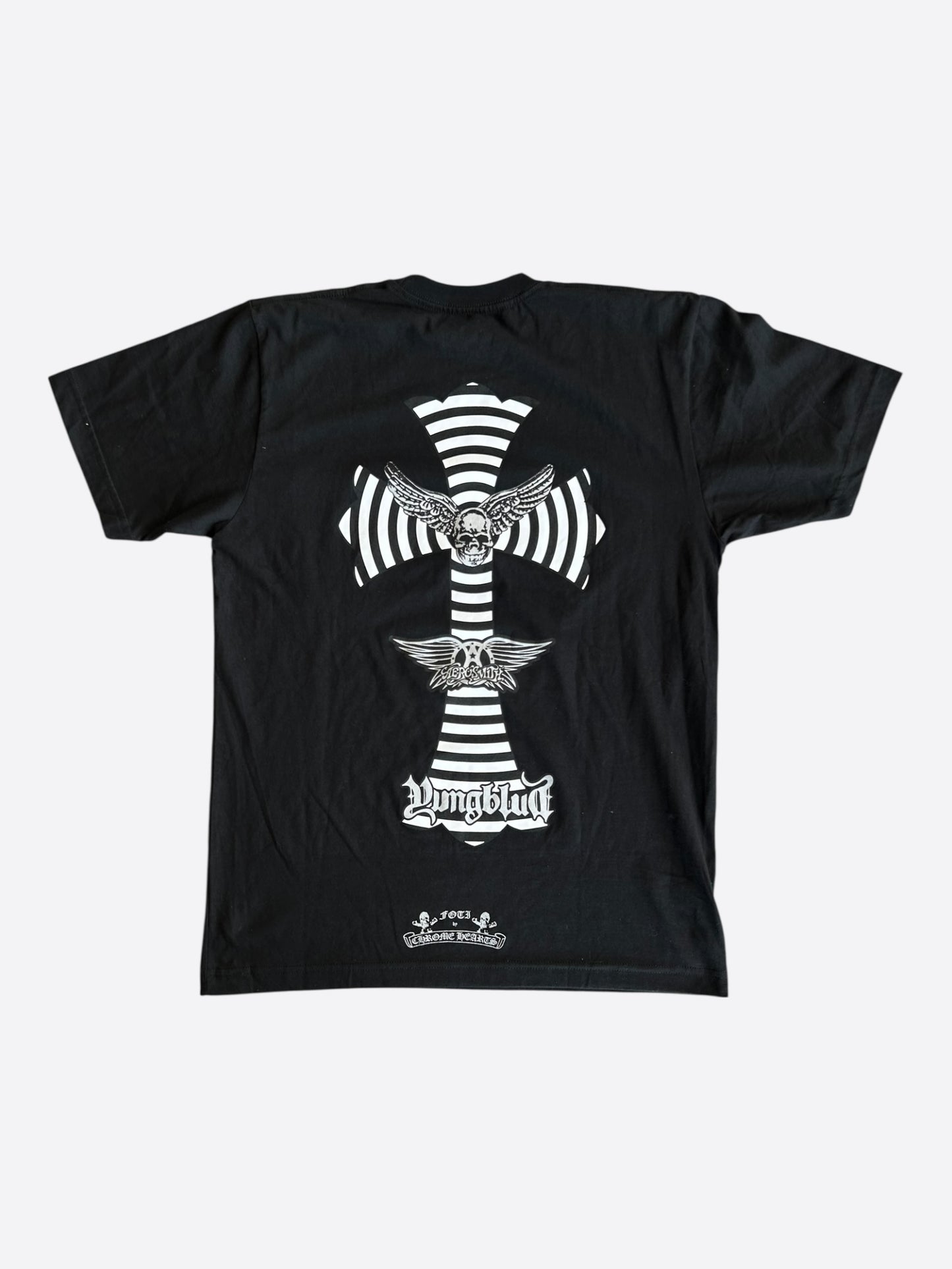 Chrome Hearts Yungblud Black & White Foti Cross Logo T-Shirt