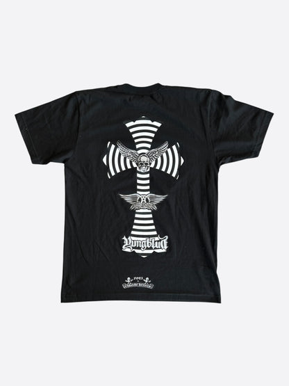 Chrome Hearts Yungblud Black & White Foti Cross Logo T-Shirt