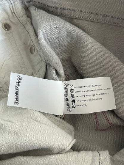 Chrome Hearts Levi's Grey & Pink Ponyhair Patch Jeans