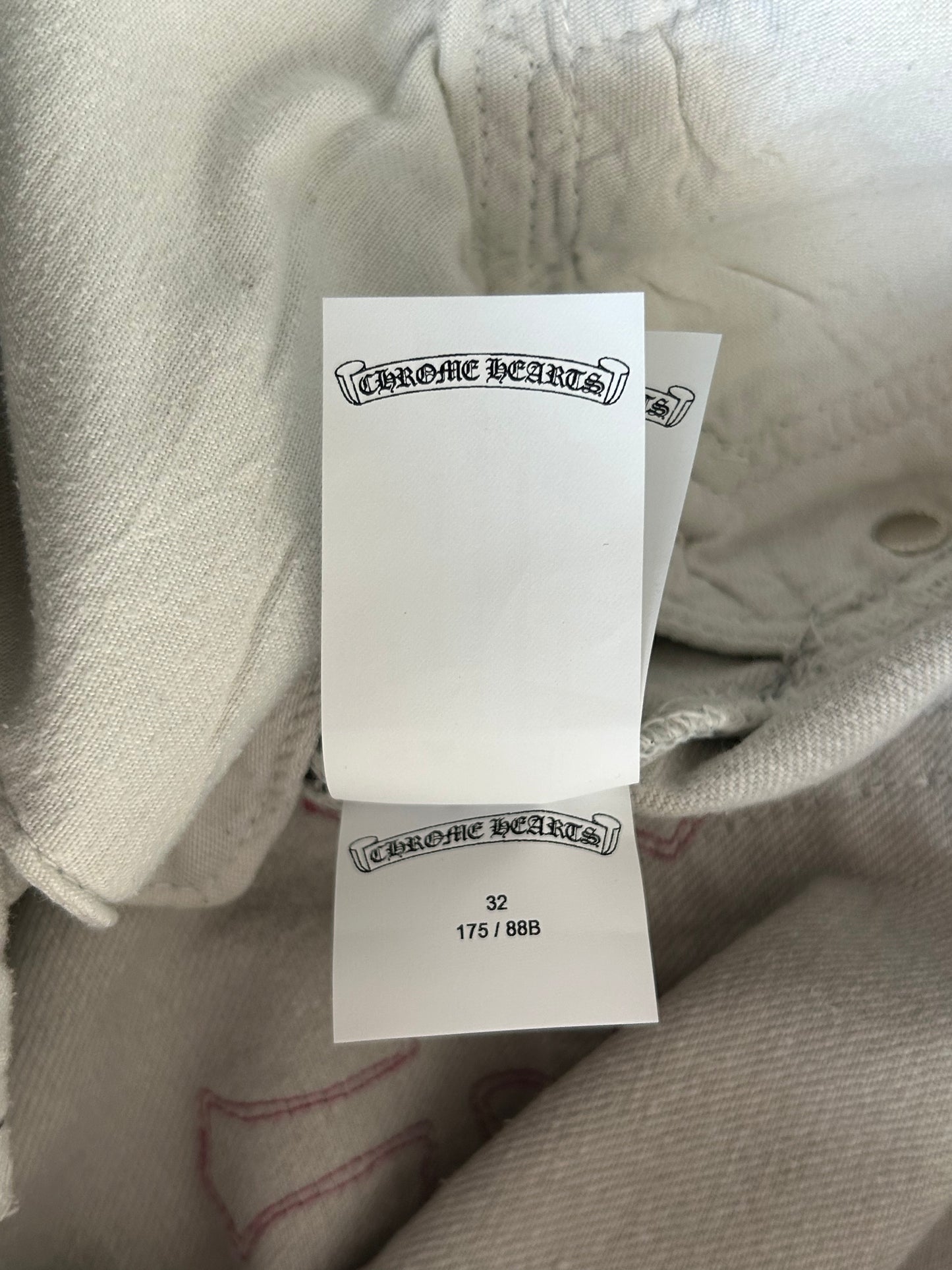 Chrome Hearts Levi's Grey & Pink Ponyhair Patch Jeans