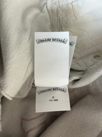 Chrome Hearts Levi's Grey & Pink Ponyhair Patch Jeans
