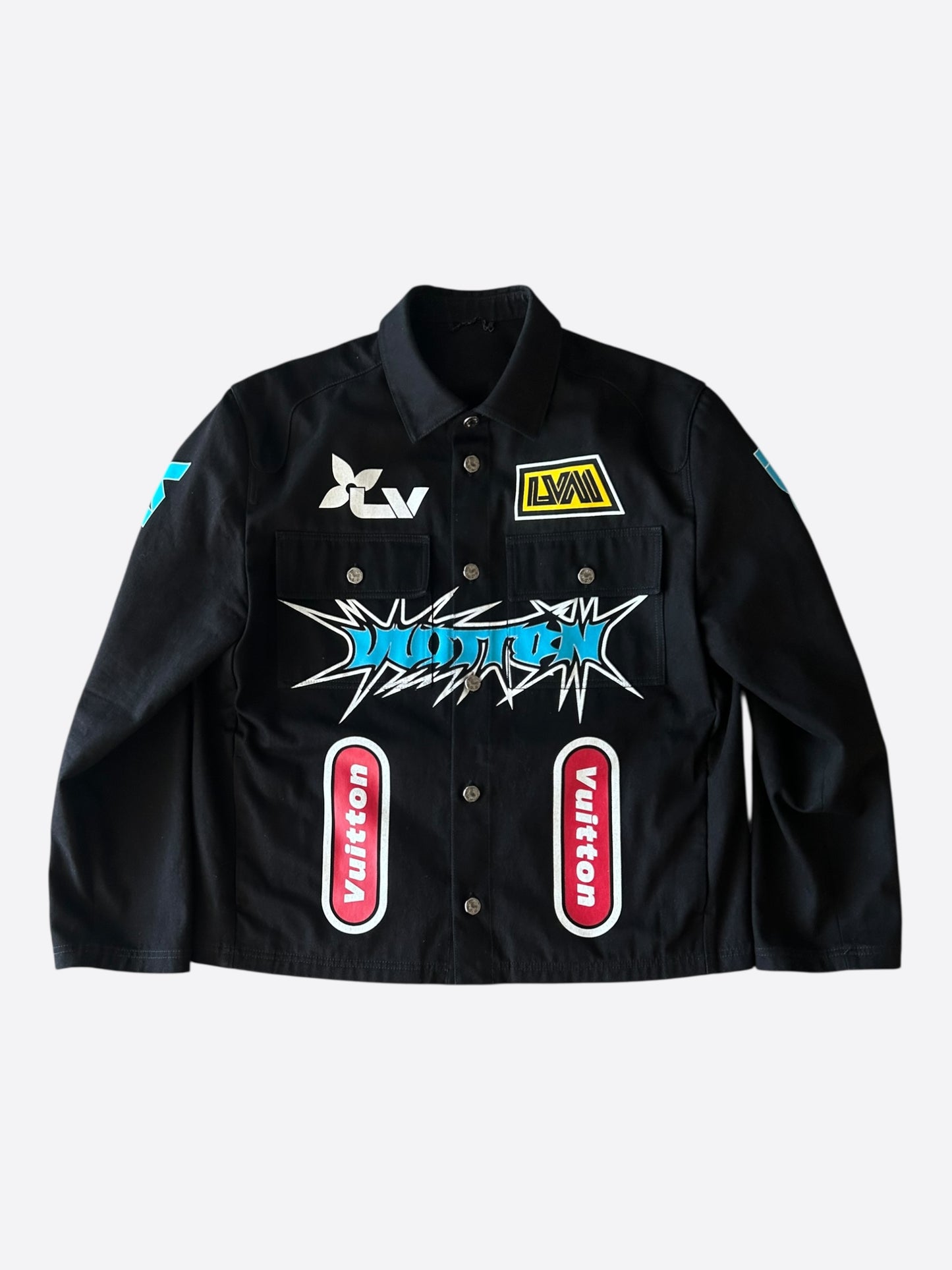 Louis Vuitton Black & Multicolor Graphic Work Jacket