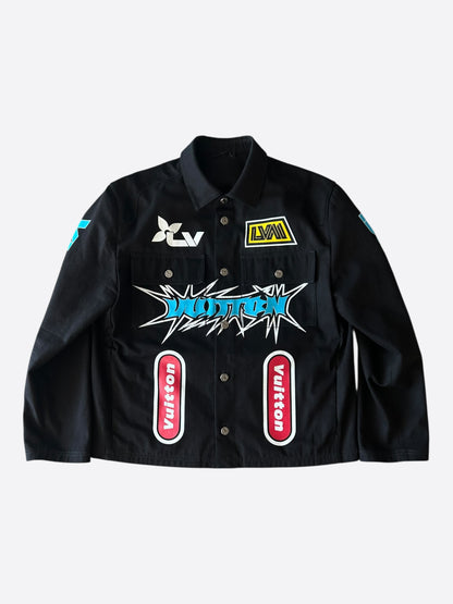 Louis Vuitton Black & Multicolor Graphic Work Jacket